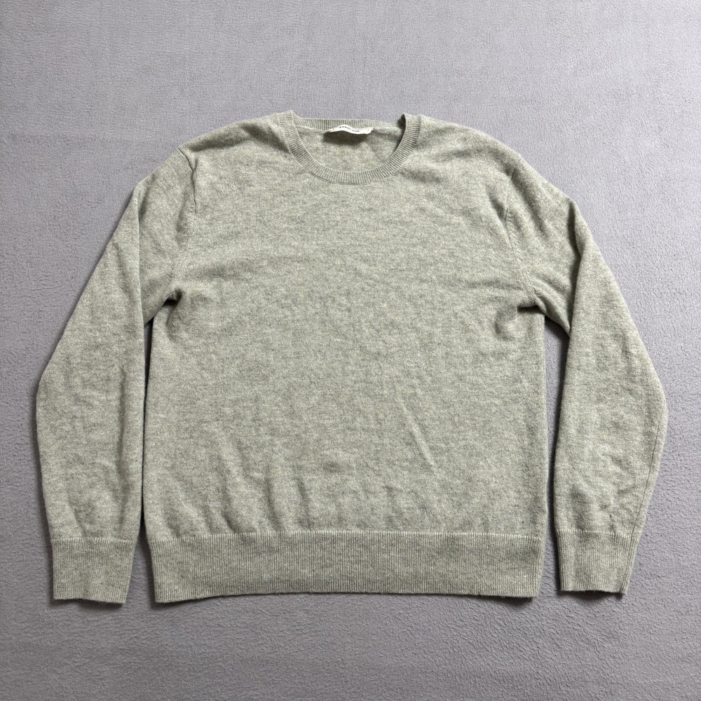 Everlane Cashmere Sweater Womens Small Green Crewneck Soft Minimalist Casual